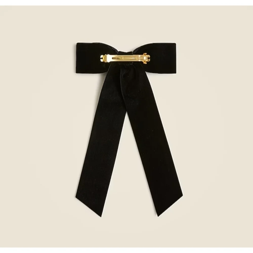 J.Crew Velvet Bow Hair Clip